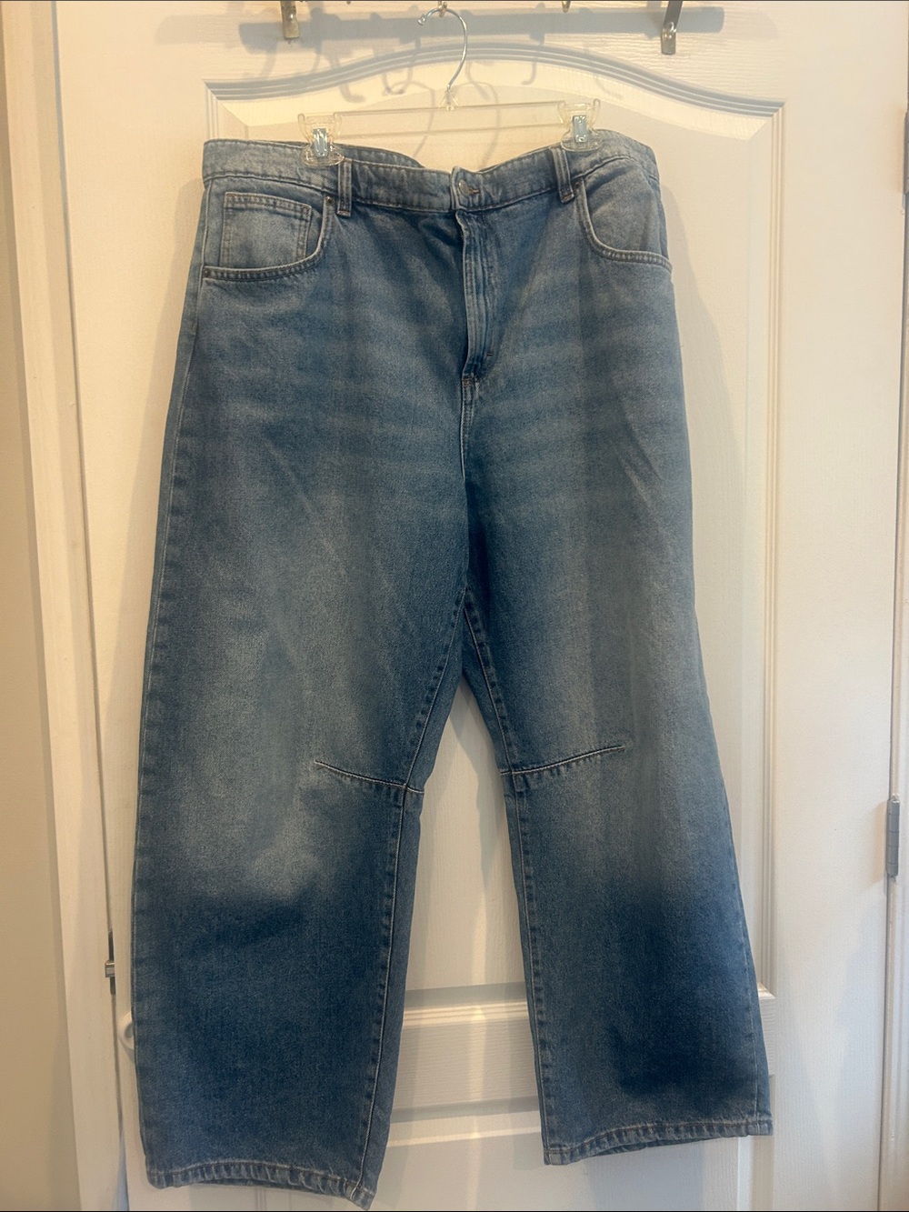 Unisex Cotton On Blue barrel Wide Leg Jeans 36 please read